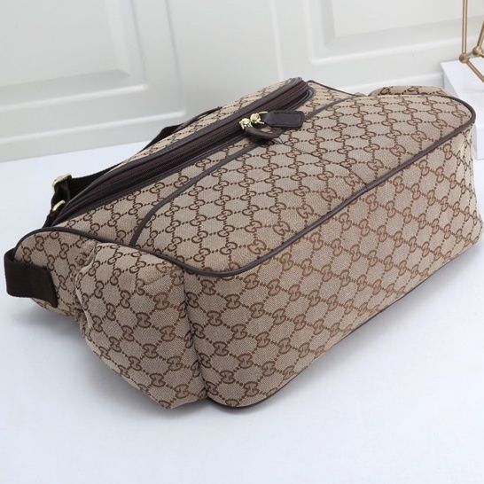 Canvas and split leather baby diaper bag + nursing bottle bag+ cushion, AAA, no box,diaper bag size  40x30x14cm,B98-25