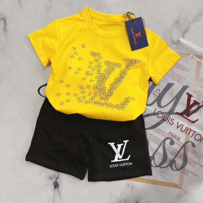 T-shirt + shorts  suit Kids set clothes, no box, CL25-918-919
