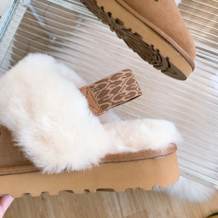 Women flat fur shoes, size 35-42, SS60-2263