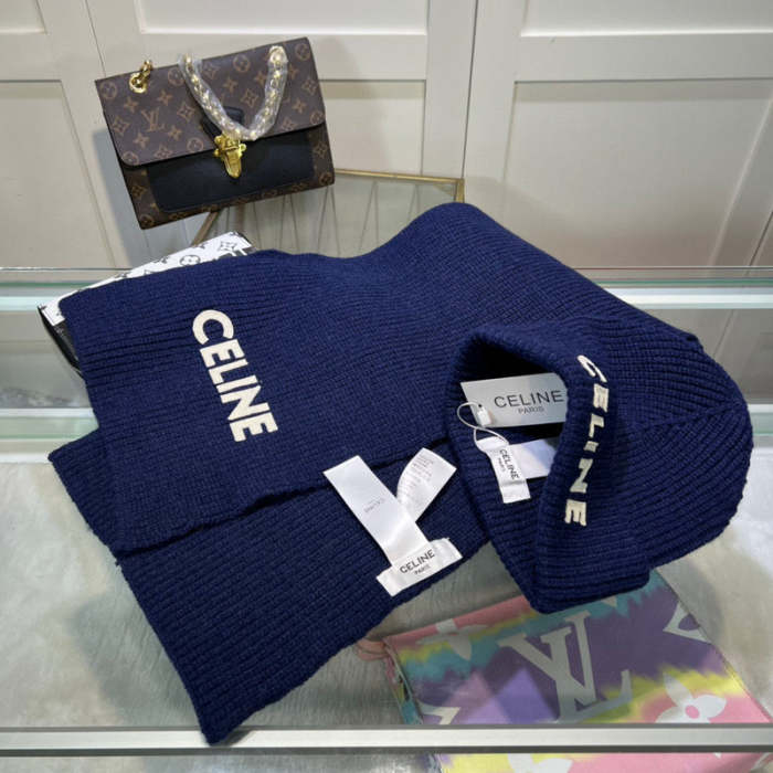 cashmere cotton scarf and hat ,no box. HX68-17-22