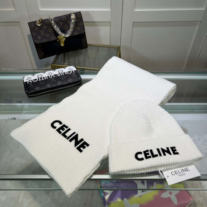 cashmere cotton scarf and hat ,no box. HX68-17-22