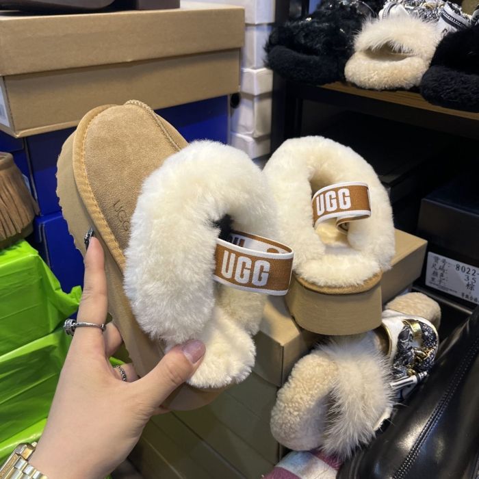 Women flat fur shoes, size 35-42, SS70-1799