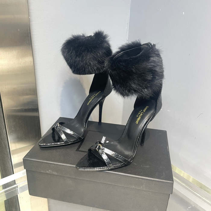 Women fur heel shoes,  heel 10cm, size 35-41, SS70-1651