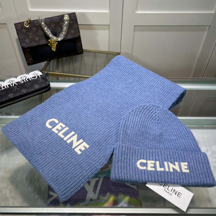 cashmere cotton scarf and hat ,no box. HX68-17-22