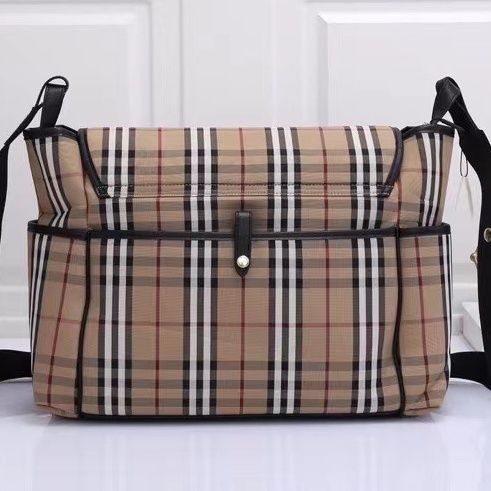 Canvas and split leather baby diaper bag + nursing bottle bag+ cushion, AAA, no box,diaper bag size  45x30x13cm,B98-47