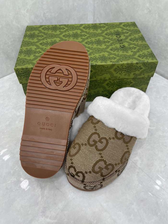 Women flat fur shoes, size 35-43, SS60-2264