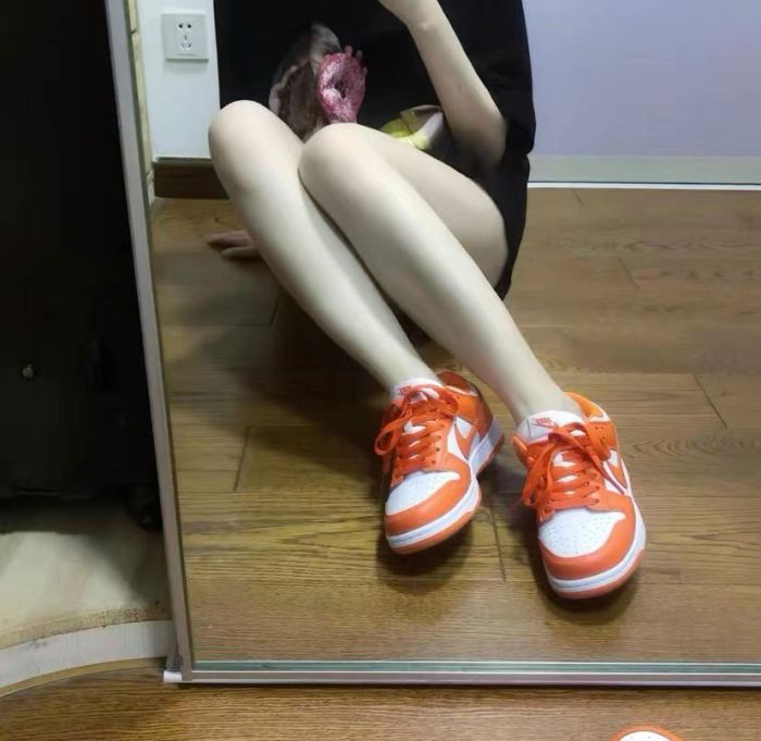 AJ  leather sport sneakers shoes white orange , size 36-46, SS80-451
