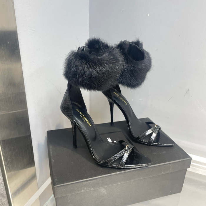 Women fur heel shoes,  heel 10cm, size 35-41, SS70-1651