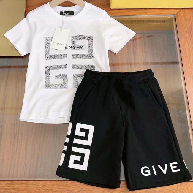T-shirt + shorts suit Kids set clothes, no box,CL25-906-907