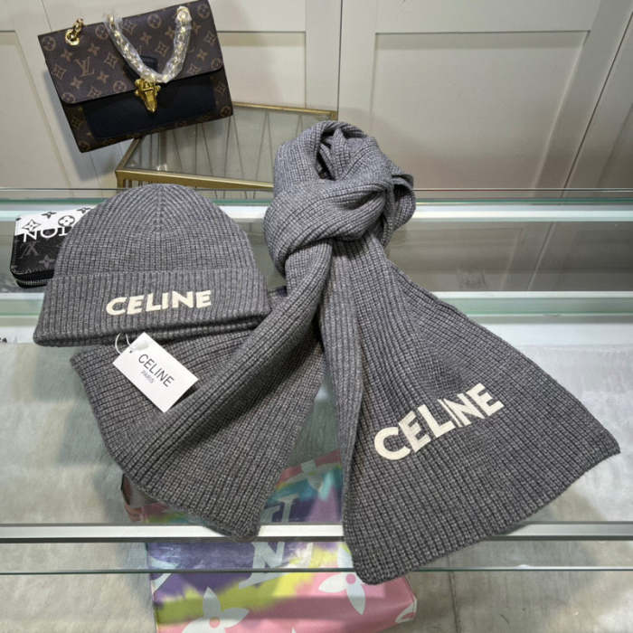 cashmere cotton scarf and hat ,no box. HX68-17-22