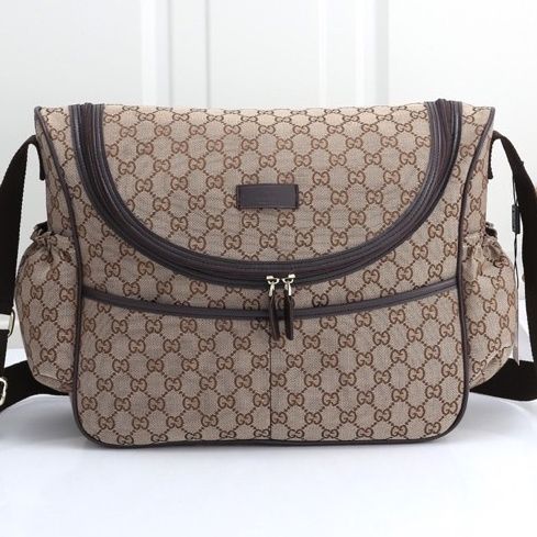 Canvas and split leather baby diaper bag + nursing bottle bag+ cushion, AAA, no box,diaper bag size  40x30x14cm,B98-25
