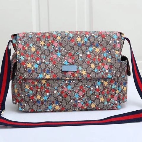 Canvas and split leather baby diaper bag + nursing bottle bag+ cushion, AAA, no box,diaper bag size  40x29x16cm,B98-29