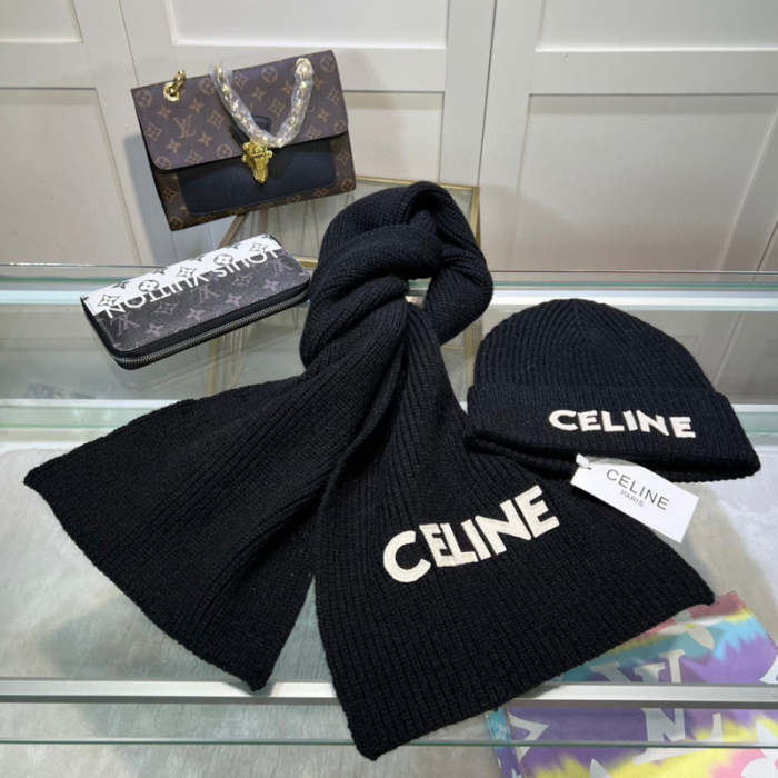 cashmere cotton scarf and hat ,no box. HX68-17-22
