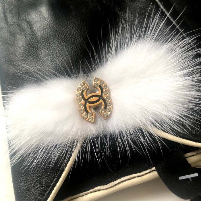 Women's fur leather gloves, GLS30-19