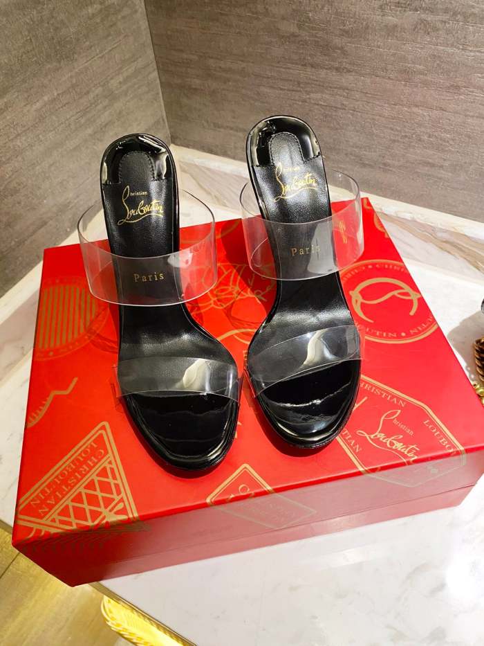 Women transparent heel sandal shoes, heel 10cm, size 35-41, SS50-1166