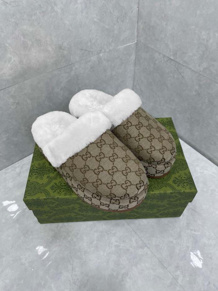 Women flat fur shoes, size 35-43, SS60-2266