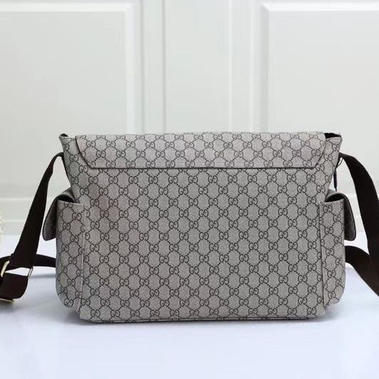 Canvas and split leather baby diaper bag + nursing bottle bag+ cushion, AAA, no box,diaper bag size  40x29x16cm,B98-24