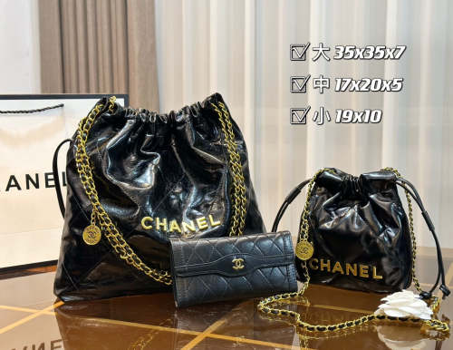 Split leather bag ,3A, size 35x35x7cm, 17x20x5cm, 19x10cm, 3 pieces for set, no box, B75-2846
