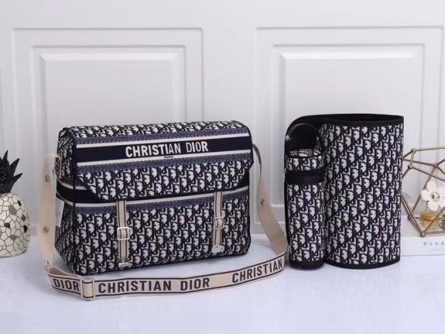 Canvas and split leather baby diaper bag + nursing bottle bag+ cushion, AAA, no box,diaper bag size 40x30x15cm,B98-38