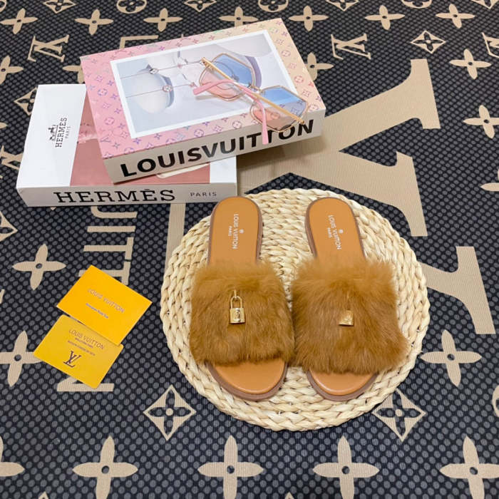 Women fur flat slipper shoes,size 34-43, SS50-1134-1139