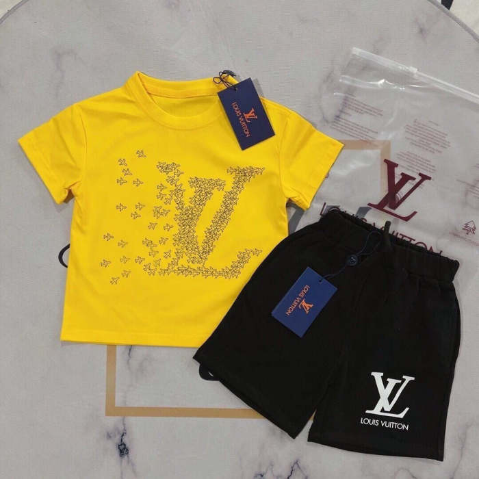 T-shirt + shorts  suit Kids set clothes, no box, CL25-918-919