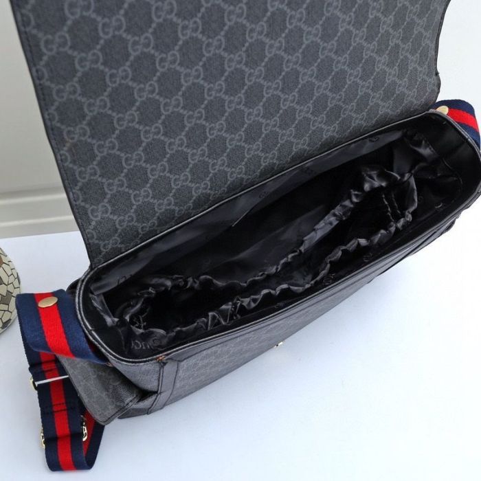 Canvas and split leather baby diaper bag + nursing bottle bag+ cushion, AAA, no box,diaper bag size  40x30x14cm,B98-27