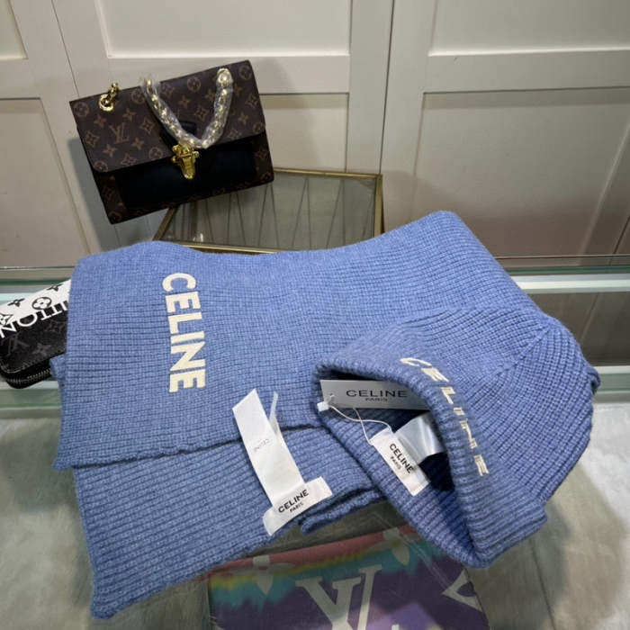 cashmere cotton scarf and hat ,no box. HX68-17-22