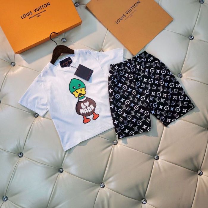 T-shirt + shorts  suit Kids set clothes, no box,CL25-902-903
