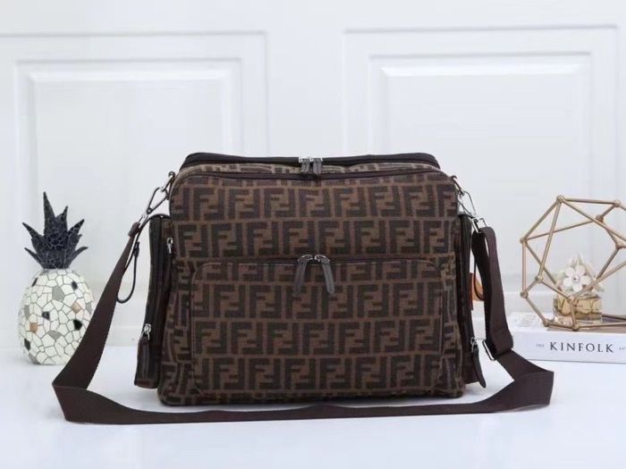 Canvas and split leather baby diaper bag + nursing bottle bag+ cushion, AAA, no box,diaper bag size  44x31x14cm,B98-49
