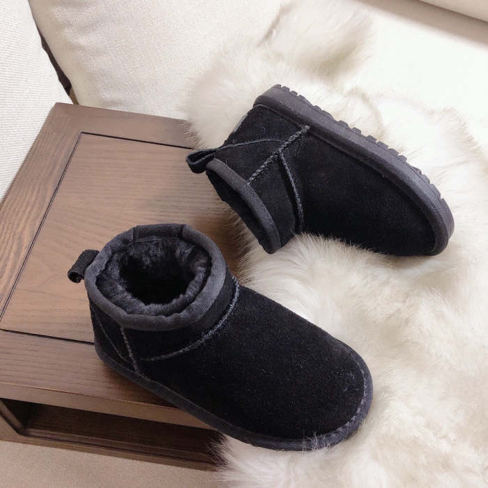 Adult  kids family flat snow boots shoes, wih box, size 25-44, SS40-2-4