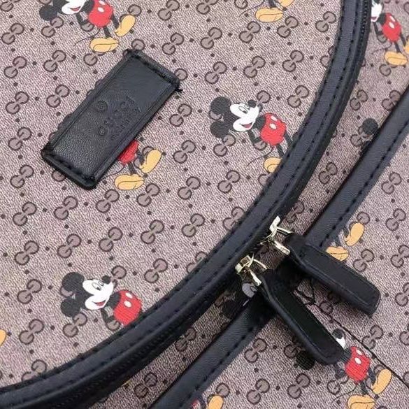 Canvas and split leather baby diaper bag + nursing bottle bag+ cushion, AAA, no box,diaper bag size  40x30x14cm,B98-26