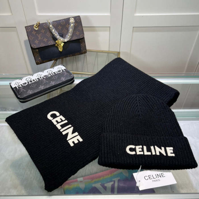 cashmere cotton scarf and hat ,no box. HX68-17-22