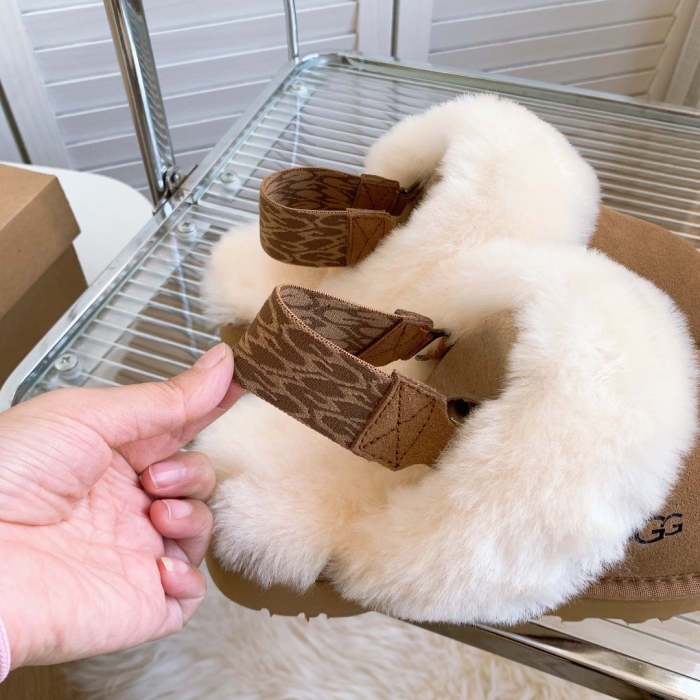 Women flat fur shoes, size 35-42, SS60-2263