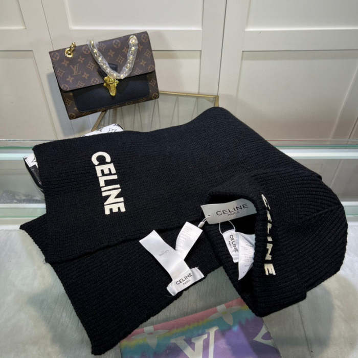 cashmere cotton scarf and hat ,no box. HX68-17-22