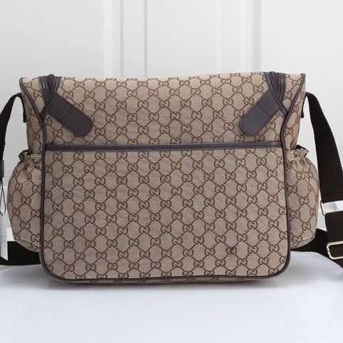 Canvas and split leather baby diaper bag + nursing bottle bag+ cushion, AAA, no box,diaper bag size  40x30x14cm,B98-25