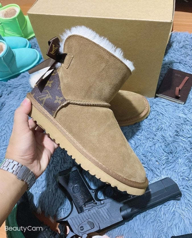 Adult  kids family flat snow boots shoes, wih box, size 25-44, SS50-1413-1414