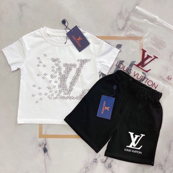 T-shirt + shorts  suit Kids set clothes, no box, CL25-918-919