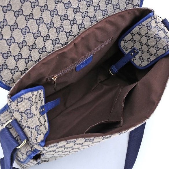 Canvas and split leather baby diaper bag + nursing bottle bag+ cushion, AAA, no box,diaper bag size  42x31x14cm,B98-34