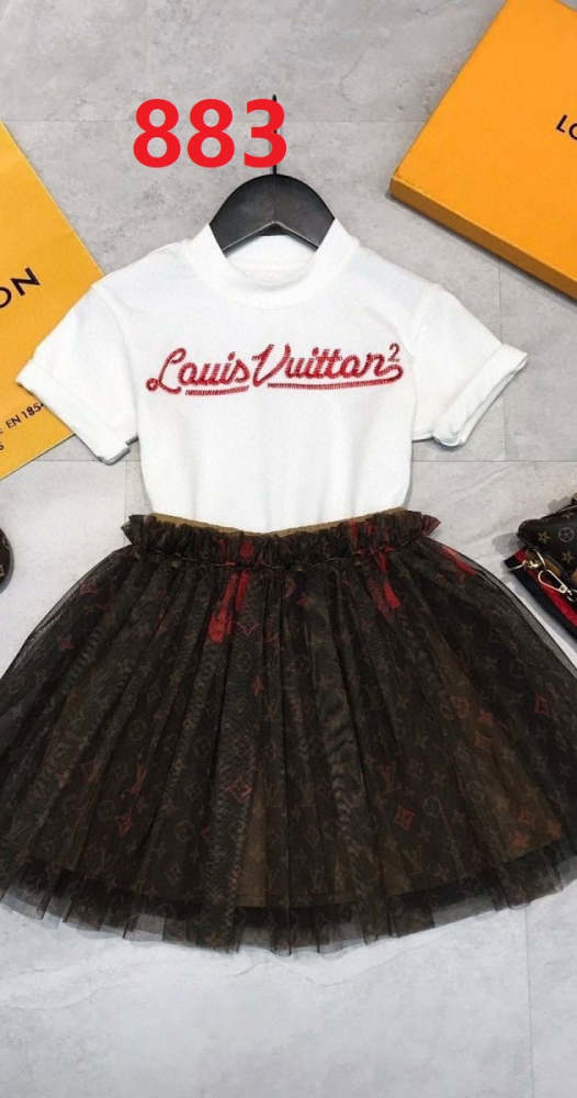 T-shirt +  skirts suit Kids set clothes, no box, CL25-880-883