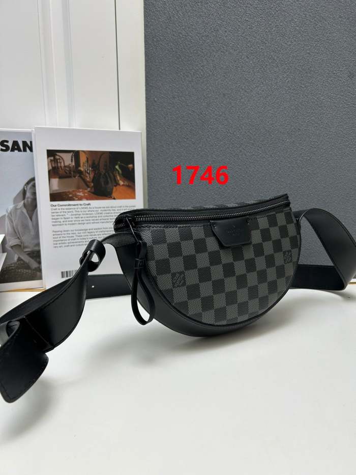 M23835 M23838， Leather bag ,5A , size  24.5x16x4.5cm ,no box,  B88-1745-1746