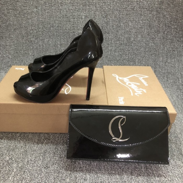 Top quality, real lether, women high heel sandals shoes + cross shoulder bag set,  shoes size 35-43,heel 12cm, bag size 22x12x5.5cm, with box, B300-8