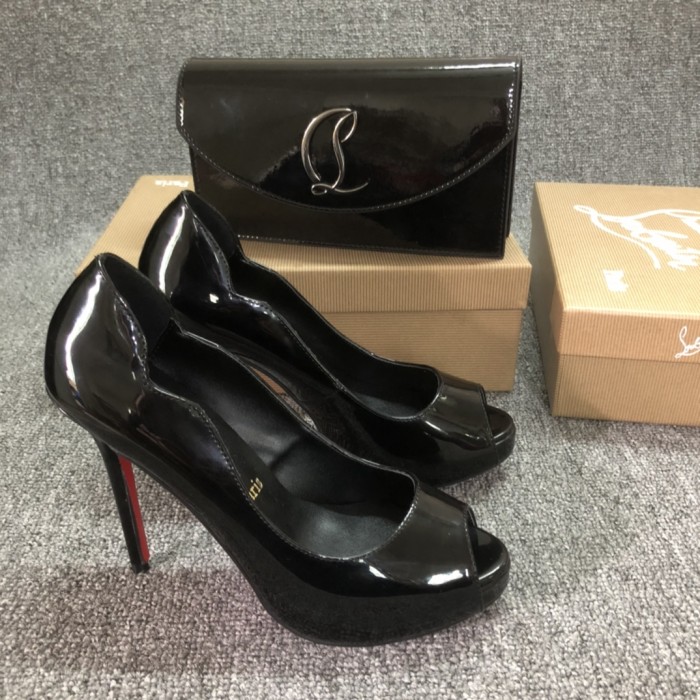 Top quality, real lether, women high heel sandals shoes + cross shoulder bag set,  shoes size 35-43,heel 12cm, bag size 22x12x5.5cm, with box, B300-8
