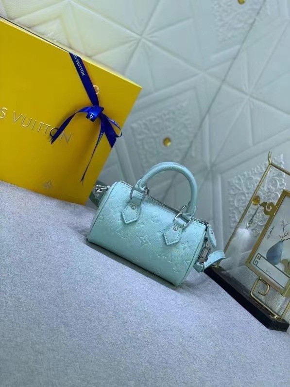 M82342   Nano Speedy bag  canvas leather  bags ,5A,size 16x10x7.5cm, no box, B88-1764