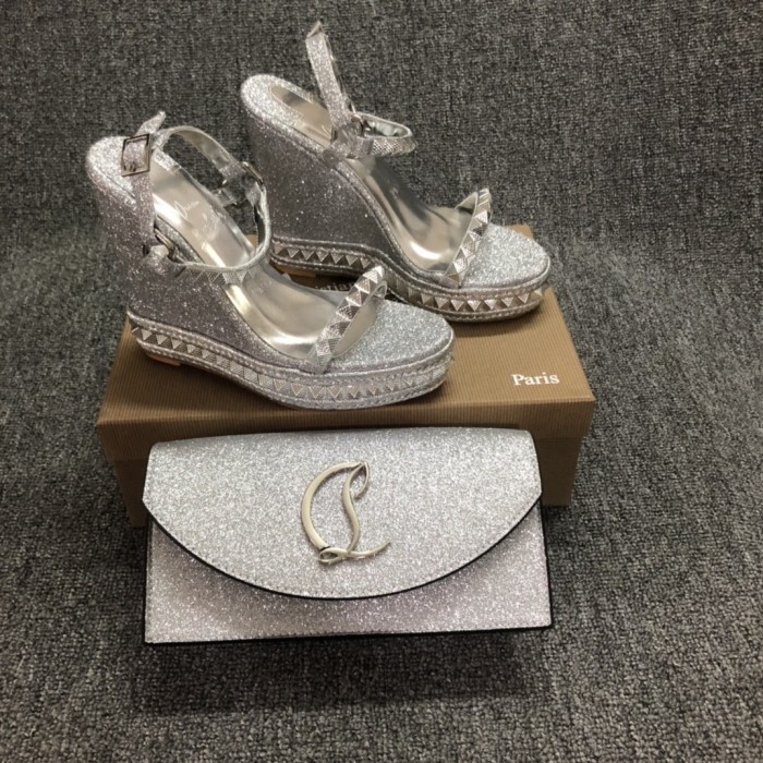 Top quality, real lether, women high heel sandals shoes + cross shoulder bag set,  shoes size 35-43,heel 14cm, bag size 22x12x5.5cm, with box, B300-9