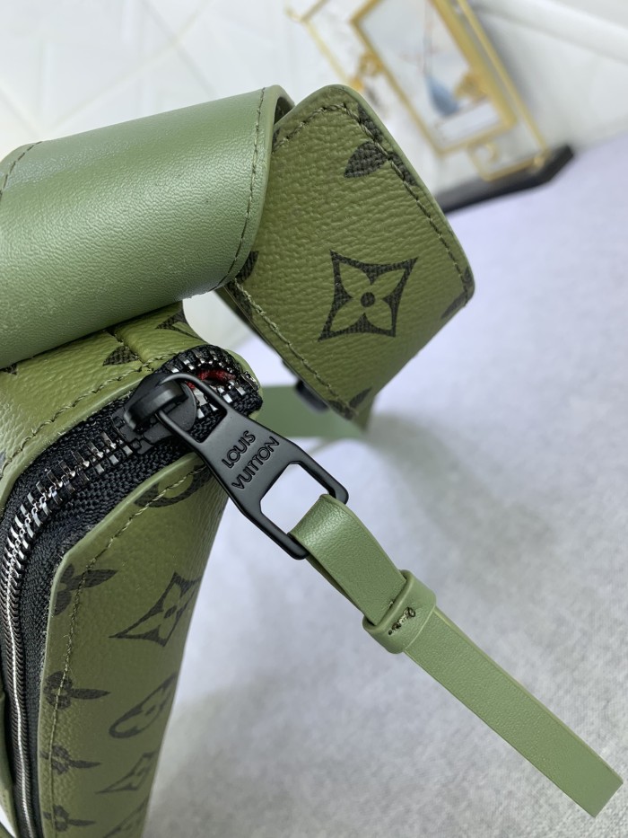 Canvas leather  bag ,5A,size 24.5X16X4.5cm, no box, B110-203