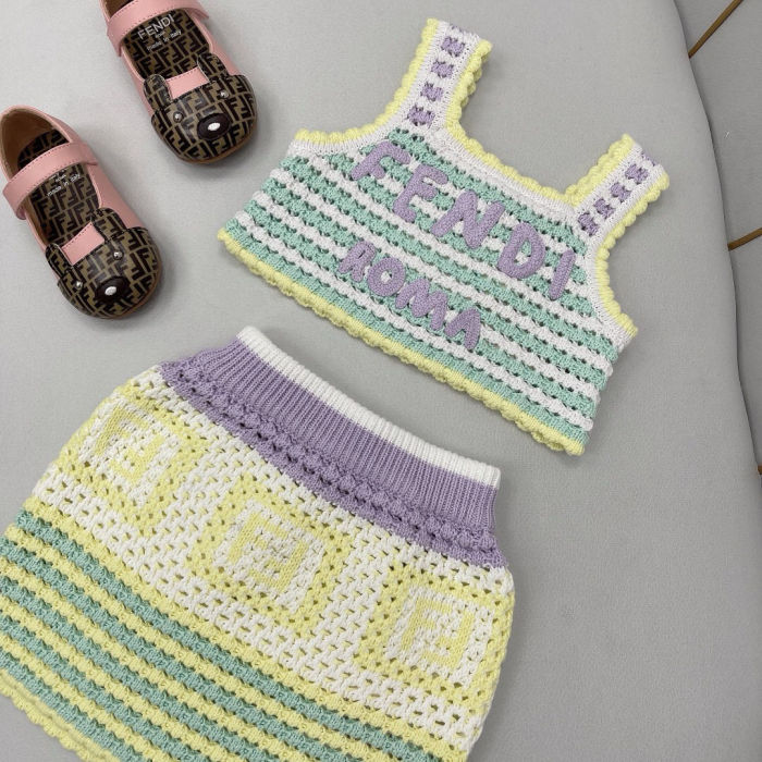 Hollow knit suit kids set clothes,  CL68-371