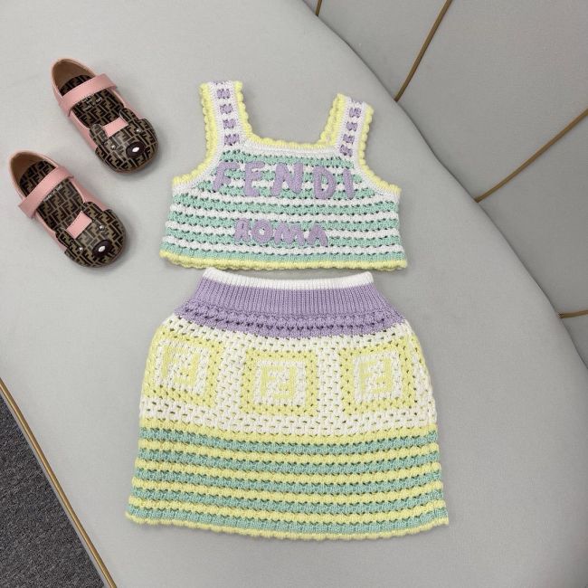 Hollow knit suit kids set clothes, CL68-371