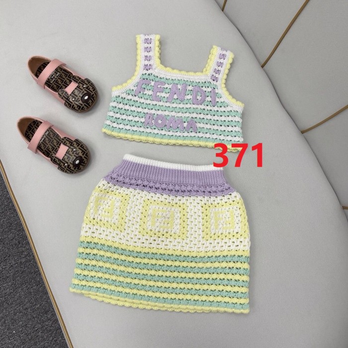 Hollow knit suit kids set clothes,  CL68-371