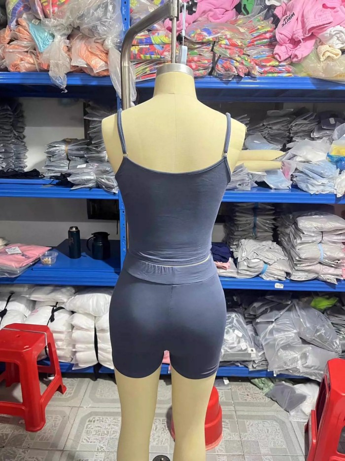 Women fashion yoga casual sports T-shirt + shorts , size S-XL, CL15.5-122-124