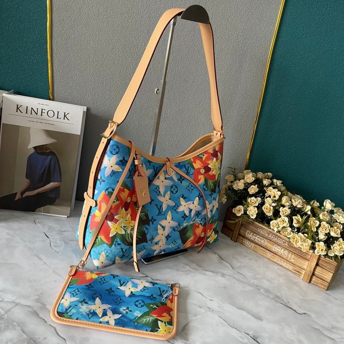 M46203  CarryAll  Canvas leather  bag ,5A,size 29x24x12cm, no box, B110-247
